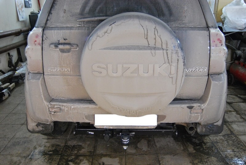 Фаркоп Бизон на Suzuki Grand Vitara FA 0852-E (3 двери, с 2005 по 2014 г.в.) (паспорт и сертификат в комплекте)(без электрики)