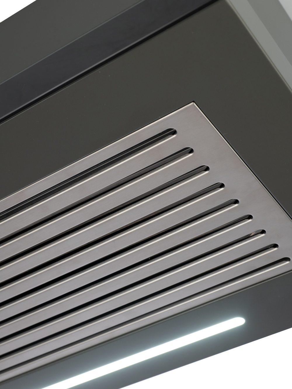 Вытяжка кухонная MACBI Perfa-60G-baf (GREY) серый, D150мм, 1200м3/ч, полновстраиваемая, мотор 230Ватт, стекло 60см, сенсорное управление + управление жестами