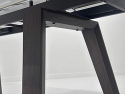 Стол BETIS 180 MATTE GILDED WHITE SOLID CERAMIC / Орех, ®DISAUR