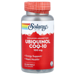 Solaray, Убихинол коэнзим Q10, улучшенное усвоение, 100 мг, 30 мягких таблеток