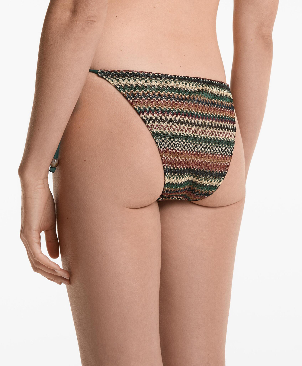 OYSHO Трусы-бикини средней посадки, связанные крючком, зеленый