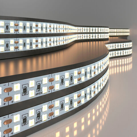Лента светодиодная 240 LED 18 Вт IP20 двухрядная 3300К теплый белый, 5м 2835 24V 240Led 18W IP20