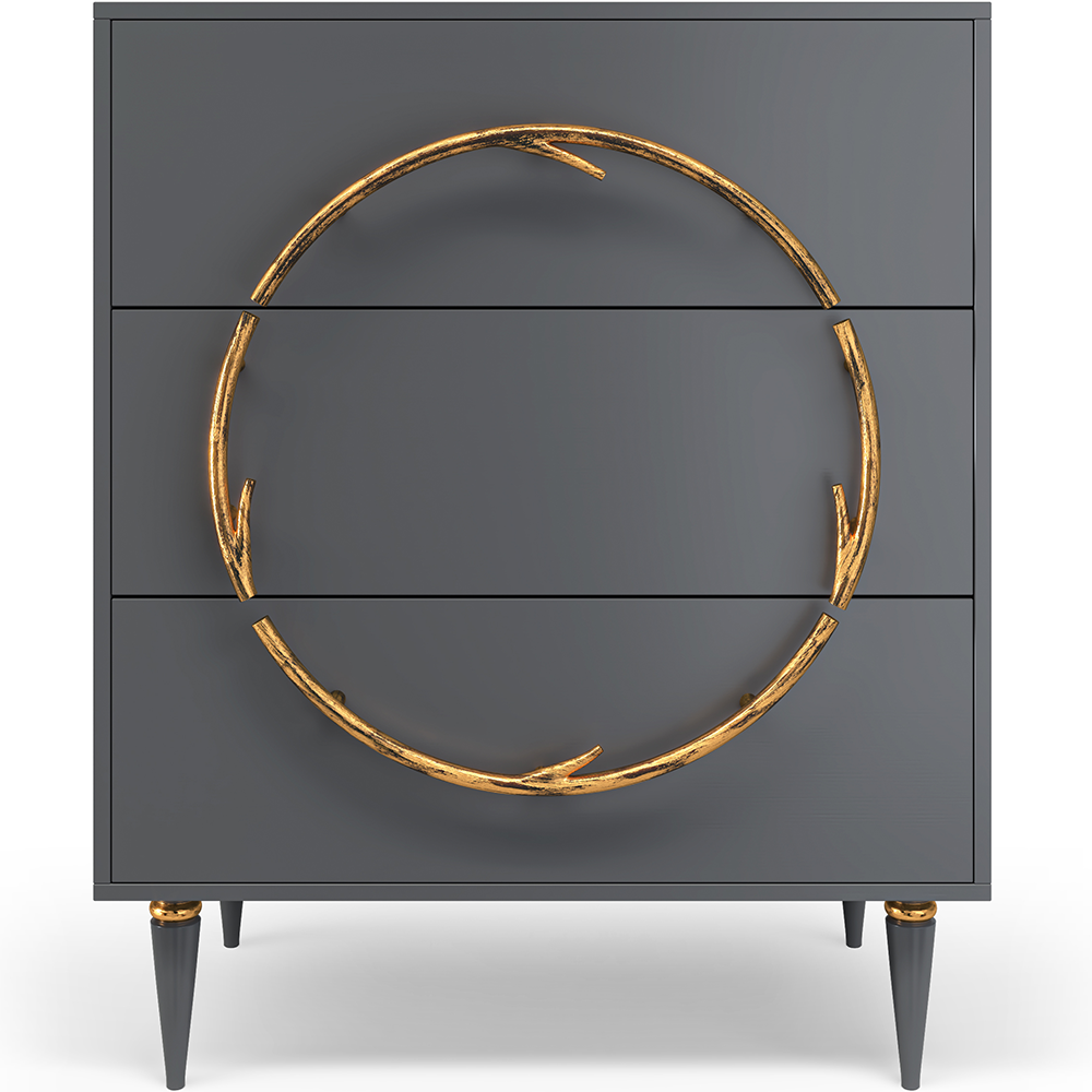 Комод Арт Классик с 3 ящиками Серый Амбер