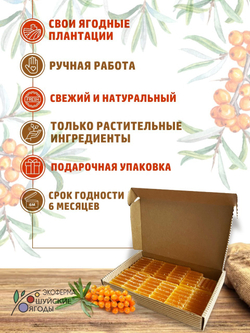 Набор 2 шт. мармелад из облепихи на агаре, без ГМО, без консервантов, ароматизаторов и красителей, Шуйские ягоды, 250г