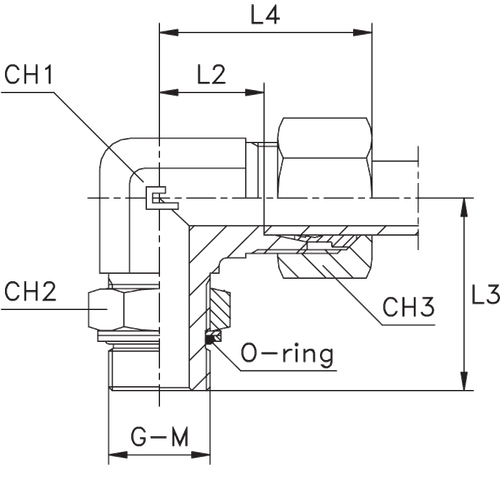Штуцер FRG90 DL10 M14x1.5 (в сборе)
