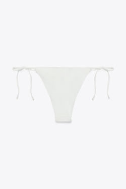 ZARA ПЛАВКИ БИКИНИ С ЗАВЯЗКАМИ, ЭКРЮ