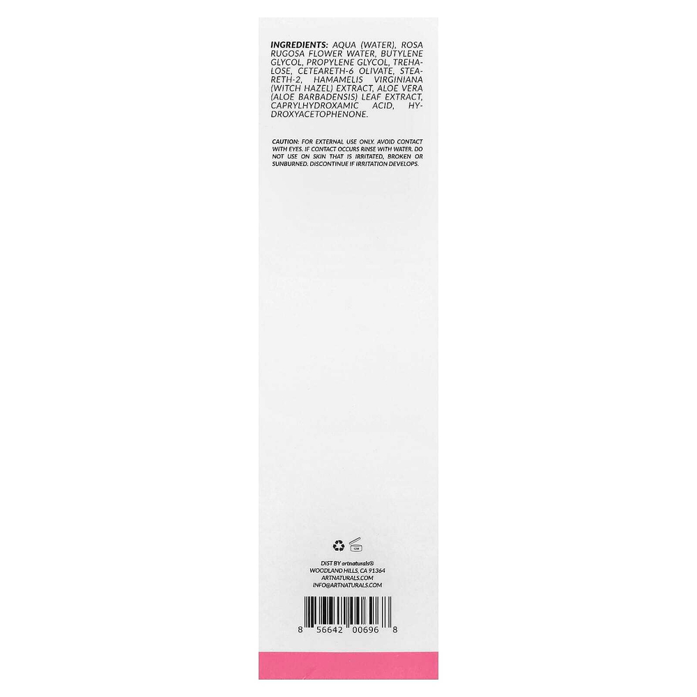 artnaturals, тоник с розовой водой, для всех типов кожи, 236 мл (8 жидк. унций)