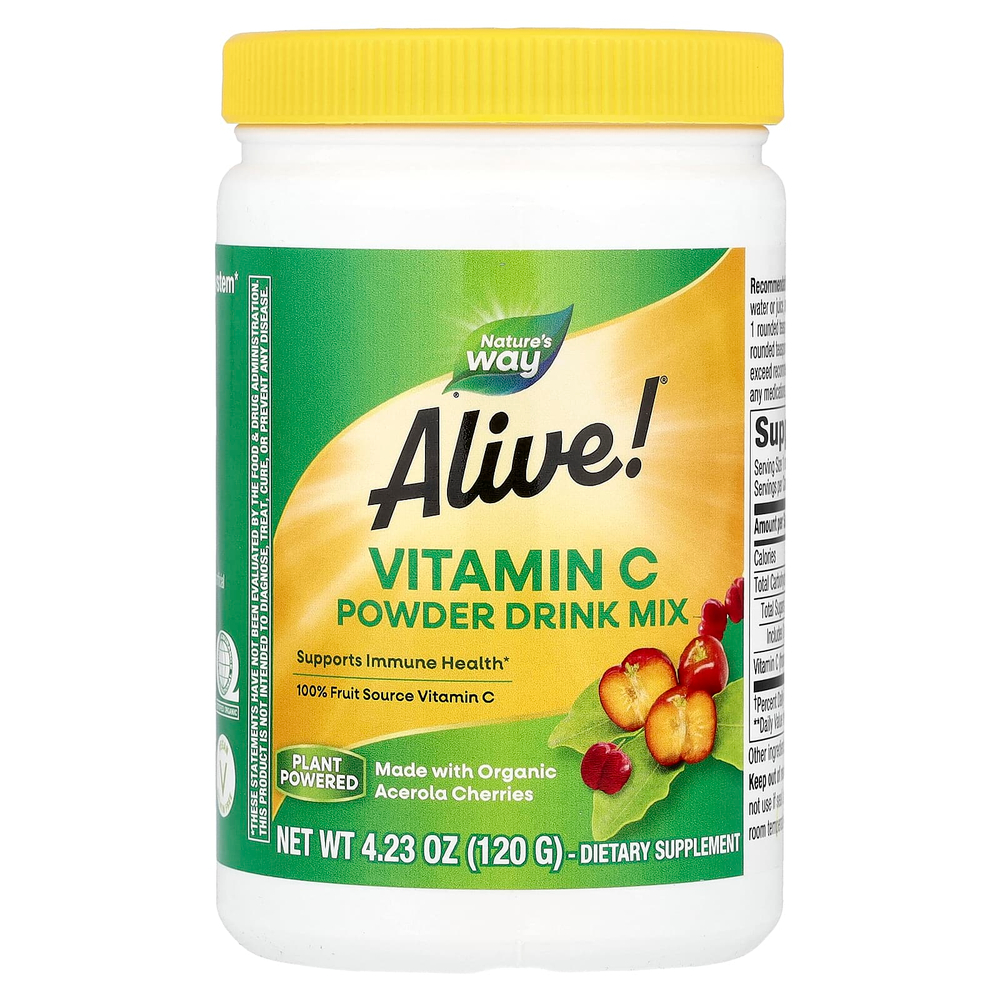 Nature's Way, Alive!, фруктовый источник витамина C, 120 г (4,23 унции)
