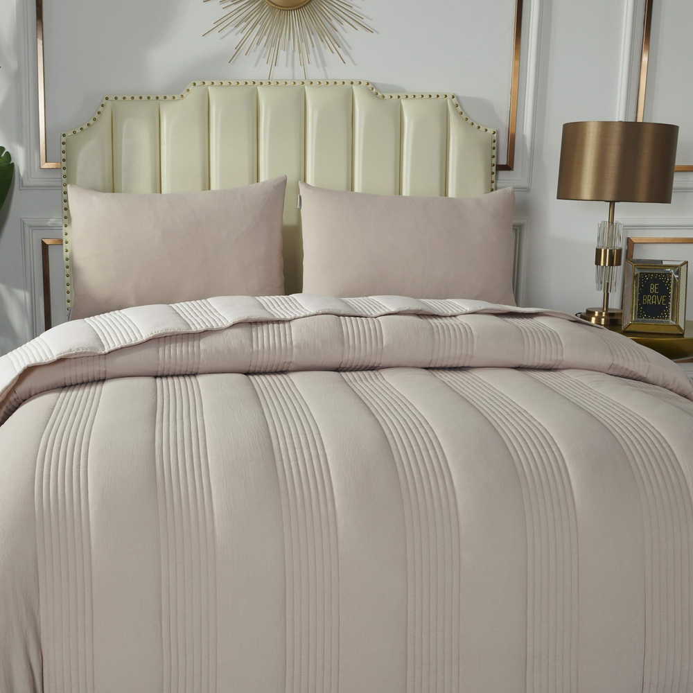 Покрывало 230x250 и 2 наволочки 50х70 Sofi De MarkO Саломея бежевое