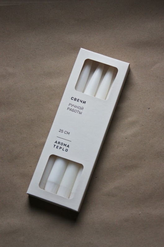 AROMATEPLO Свеча столовая Taper, 25 см,  в наборе из 4 шт