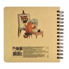 Скетчпад 200х200 мм, 120 л, блок - крафт-бумага 80 г/м², арт. 61860