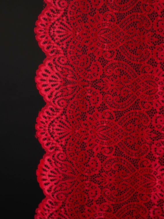 03-251 Кружево эластичное 23 см, красный 100