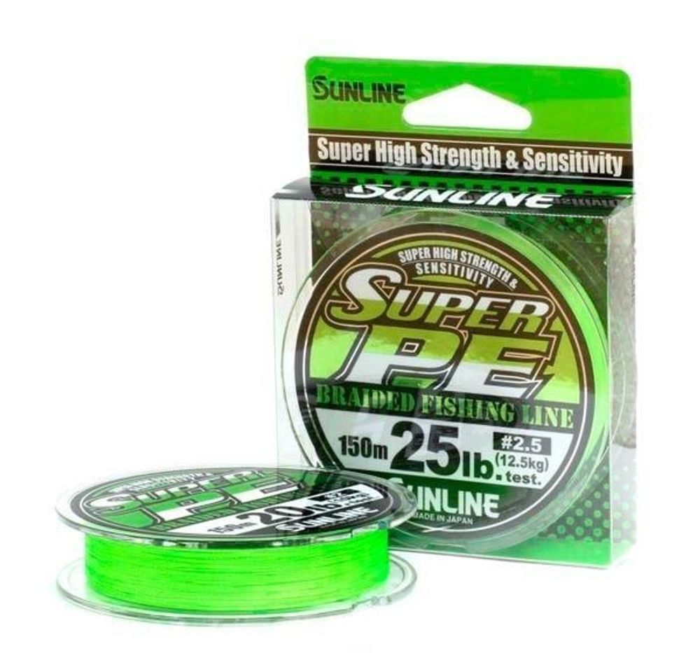 Плетенка Sunline Super PE 150м, Light Green