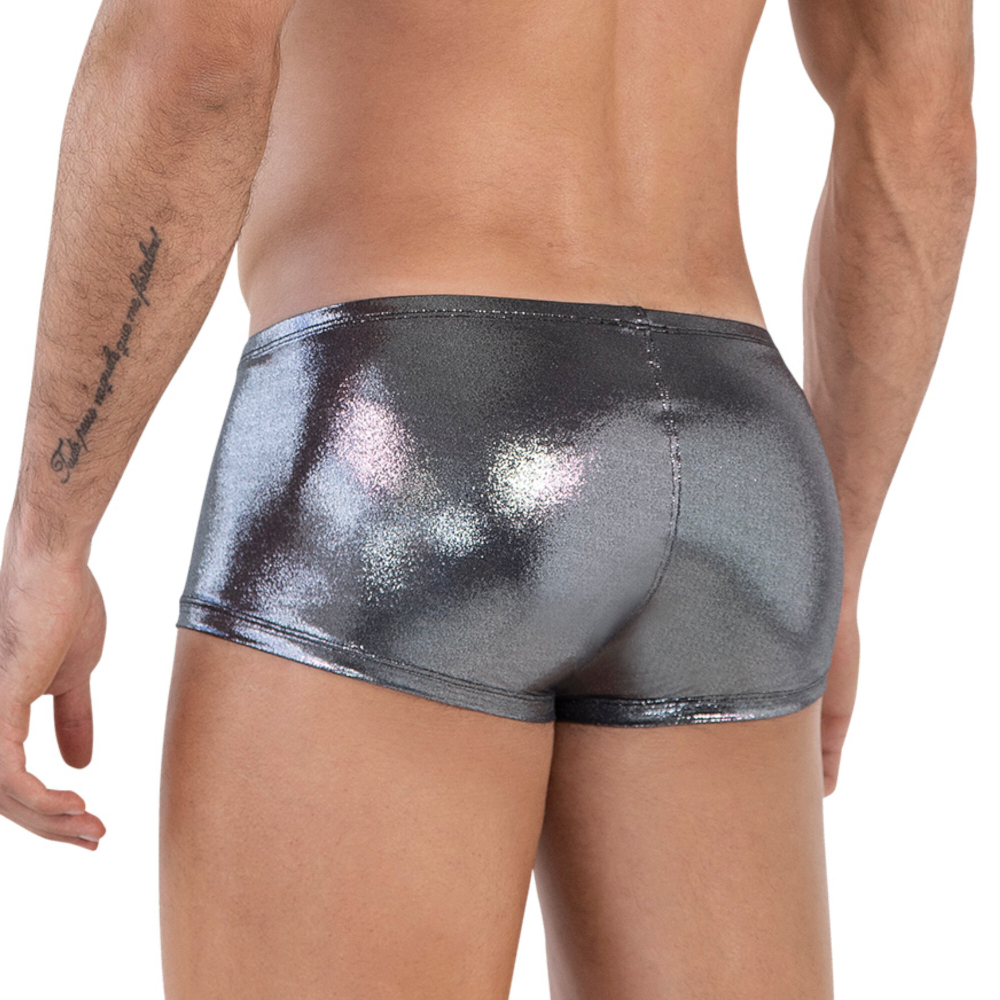 Мужские трусы хипсы серебристые Clever Moda CHAKRA LATIN BOXER 161011