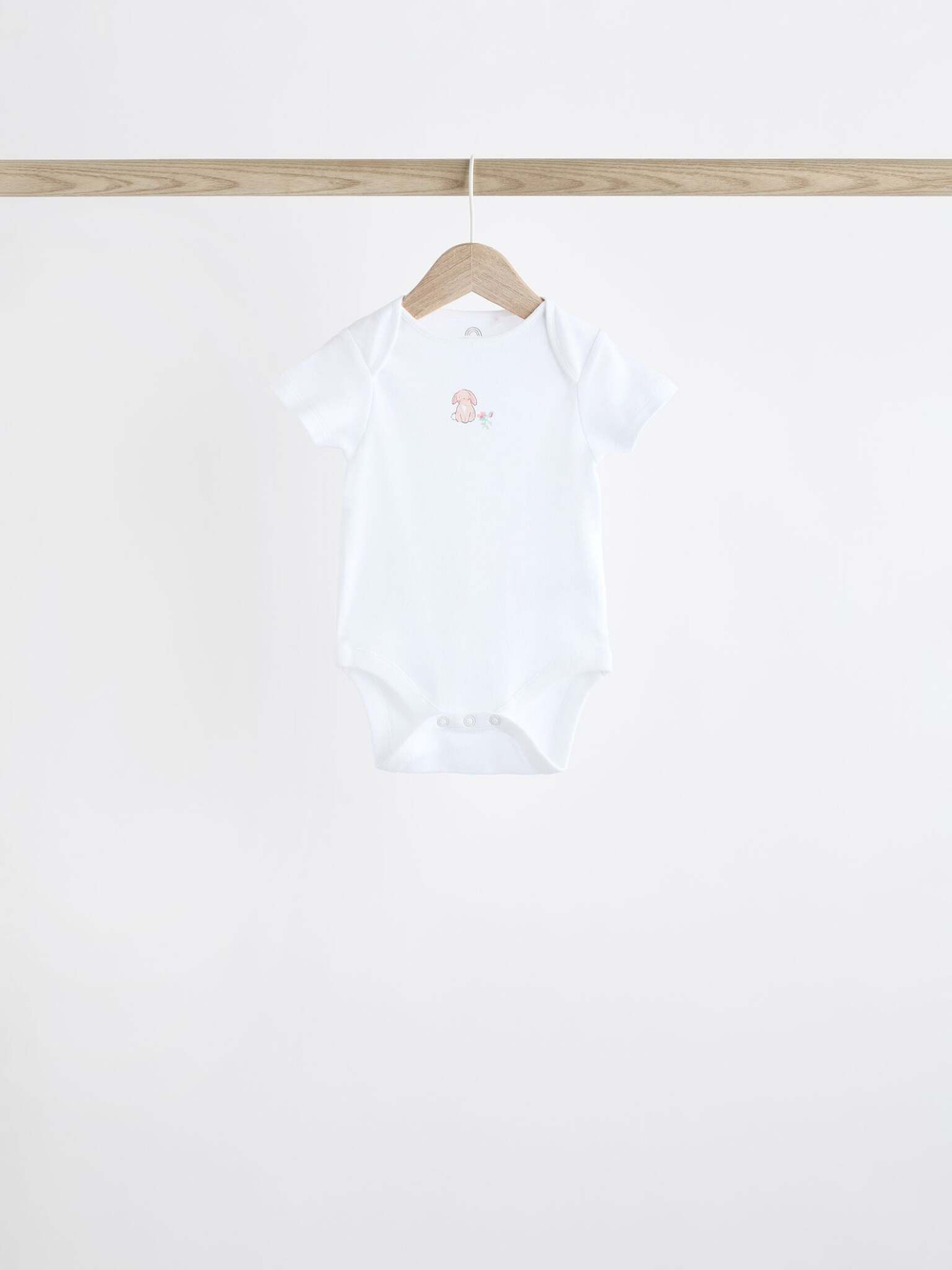 Боди с коротким рукавом для малышей Next K79-568, 7 шт., Белый, Розовый