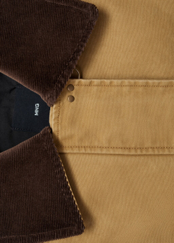 Парка оверсайз с контрастным воротником