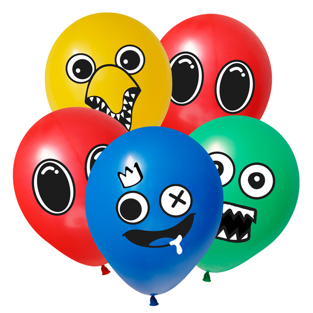 Шар 12" Ассорти Разноцветные монстры ВП 10 шт