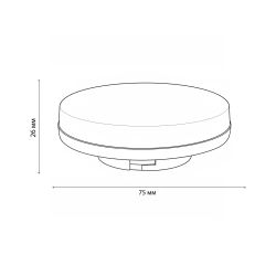 LED-GX53-7W-4000K+3000K-GX53-FR PLB02WH Лампа светодиодная. матовая. Белый свет 4000K. Торцевая подсветка. Теплый белый свет 3000K. Картон. ТМ Uniel.