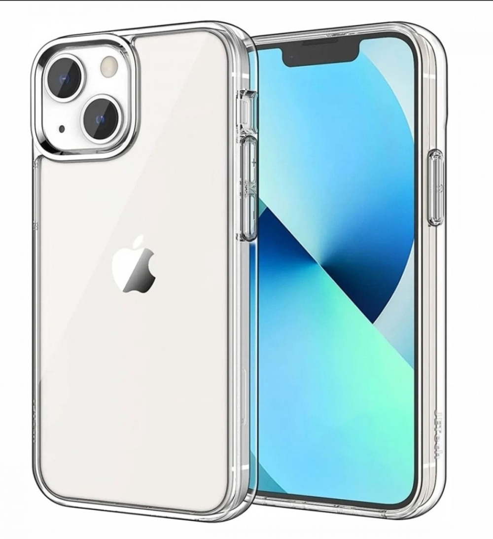 Прозрачный ультратонкий силиконовый чехол на iPhone 13 / Чехол на Айфон 13