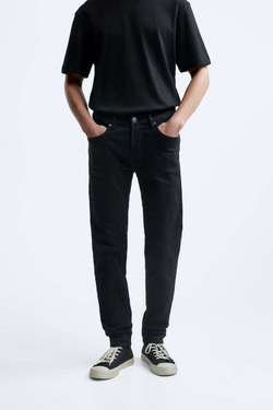 ZARA ДЖИНСЫ SLIM FIT, ЧЕРНЫЙ
