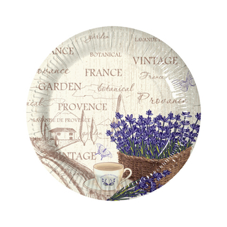 Тарелка картон. 230мм. "ПРОВАНС"/6 шт