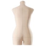 Манекен портновский Моника торс, вид сзади, комплект Про, размер 46, цвет бежевый.