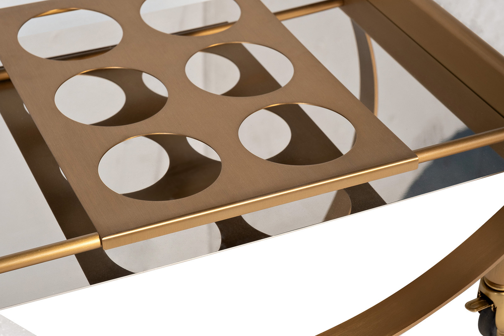 Стол-тележка сервировочный 70х48х76 Garda Decor латунь