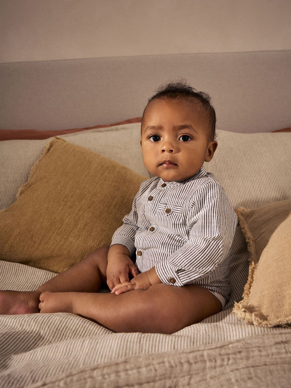 Боди с длинным рукавом для малышей Next E48-163, Серый