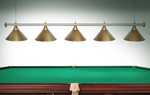 Лампа STARTBILLIARDS 5 плафонов - золото / хром