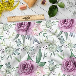 Ткань поплин цветочный купаж