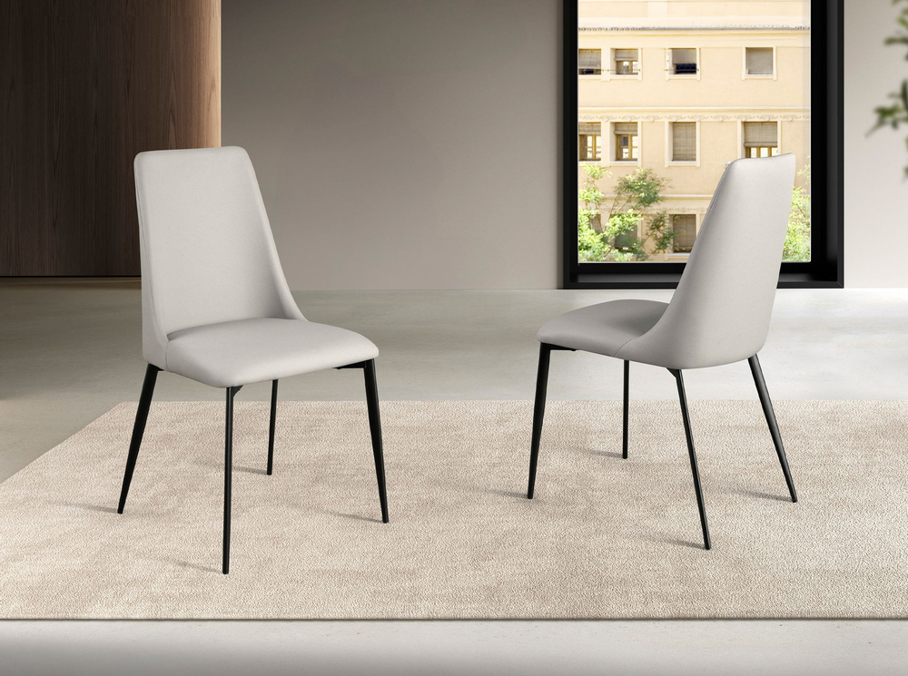 Стул Angel Cerda 4184 из экокожи песочного цвета