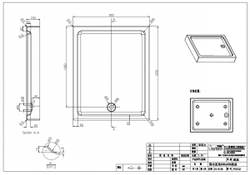 Поддон акриловый Azzario ONTARIO 90x120x15  P1912 R/L  схема