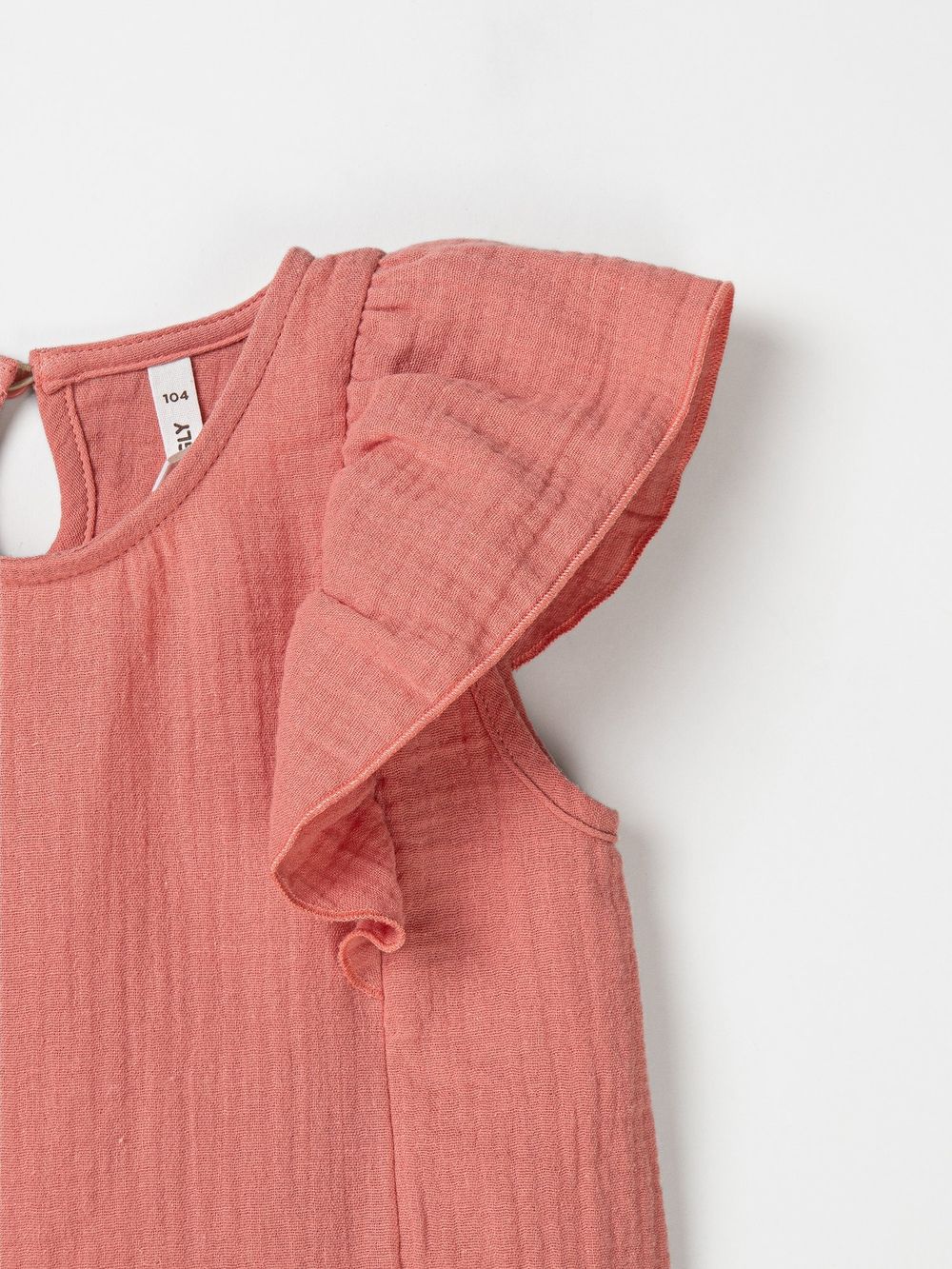 Топ муслиновый с крылышками "Клубничный смузи"