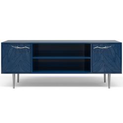 Тумба под ТВ Арт Колор leaves 155см Стайл Сильвер Королевский синий