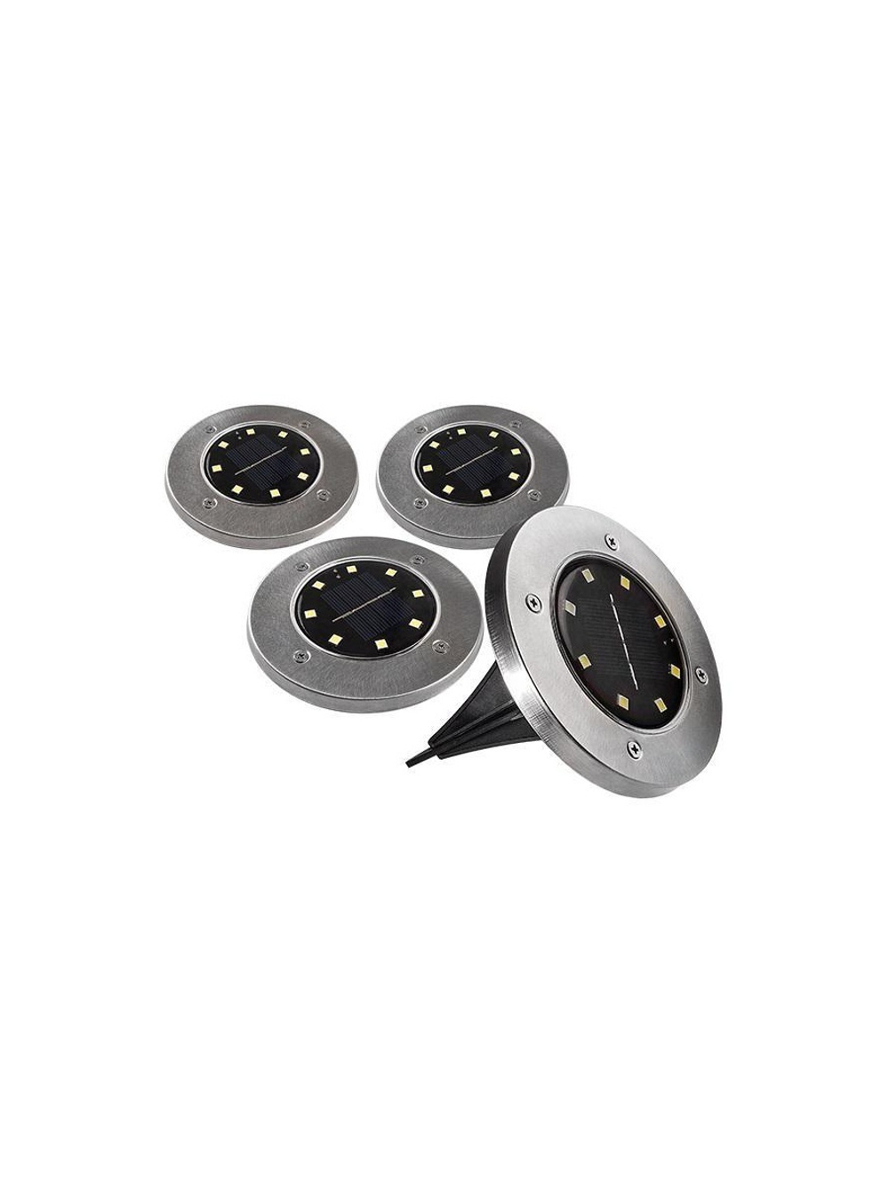 Светильник светодиодный SLR-S14 8SMD грунтовый IP44 корпус нерж. сталь солнечная батарея (уп.4шт) ФАZА 5041011