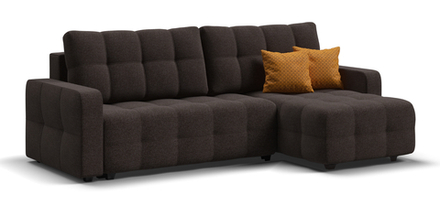 Угловой диван Денди Рогожка Мальмо шоколад