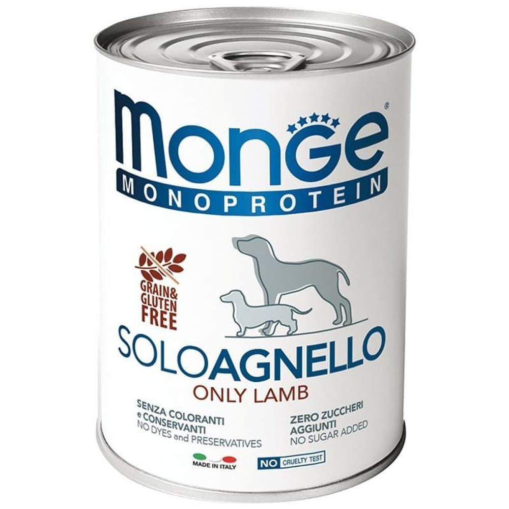 Monge Dog Monoprotein Solo B&amp;S консервы для собак паштет из ягненка 400г