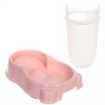 Автокормушка пластиковая «Колор-Один дома» 27,5*17,57*25см 1,2л цвет нежно-розовый