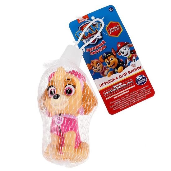 Игрушка пластизоль для ванны Щенячий Патруль Скай 1шт, сетка КАПИТОШКА