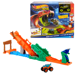 Hot Wheels Monster Trucks - Гоночная трасса КРОКОДИЛЬ + машина JJN45