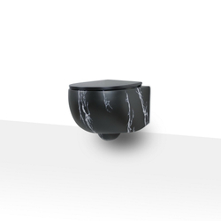 Унитаз подвесной AeT Dot 2.0, с креплениями, цвет черный матовый с эффектом мрамора