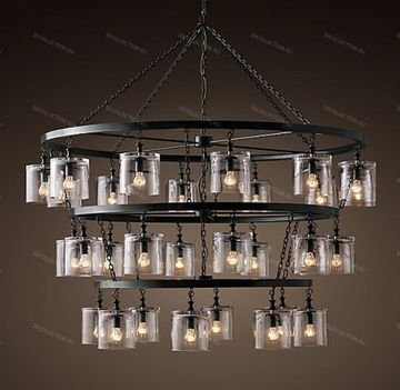 Люстра MASON GLASS FILAMENT TRIPLE-TIER Restoration Hardware 68290508