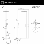 Душевая система WhiteCross Y Y1234TOPBL черная матовая