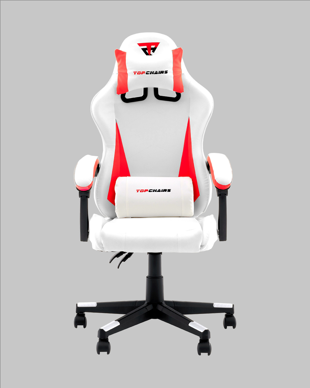 Кресло спортивное TopChairs Phantom бело-красный