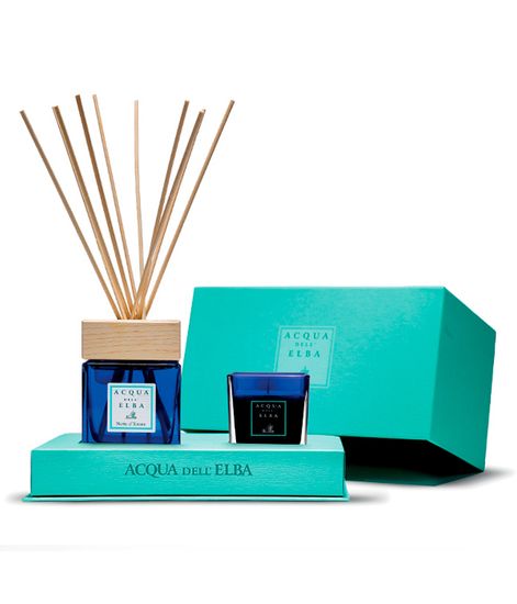Notte d'Estate, подарочный набор диффузор 200мл и свеча 80г, Acqua dell’Elba