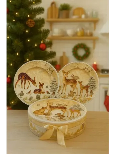 Новогодние подарочные тарелки 2шт