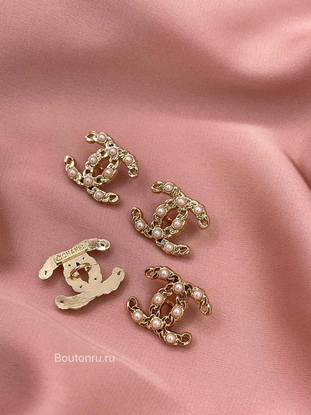 Пуговицы Шан. Золото Лого косичка 18 мм