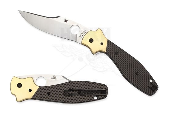 Складной нож Spyderco Schempp Bowie C190CFP c клинком из стали CPM-S30V, рукоять карбон