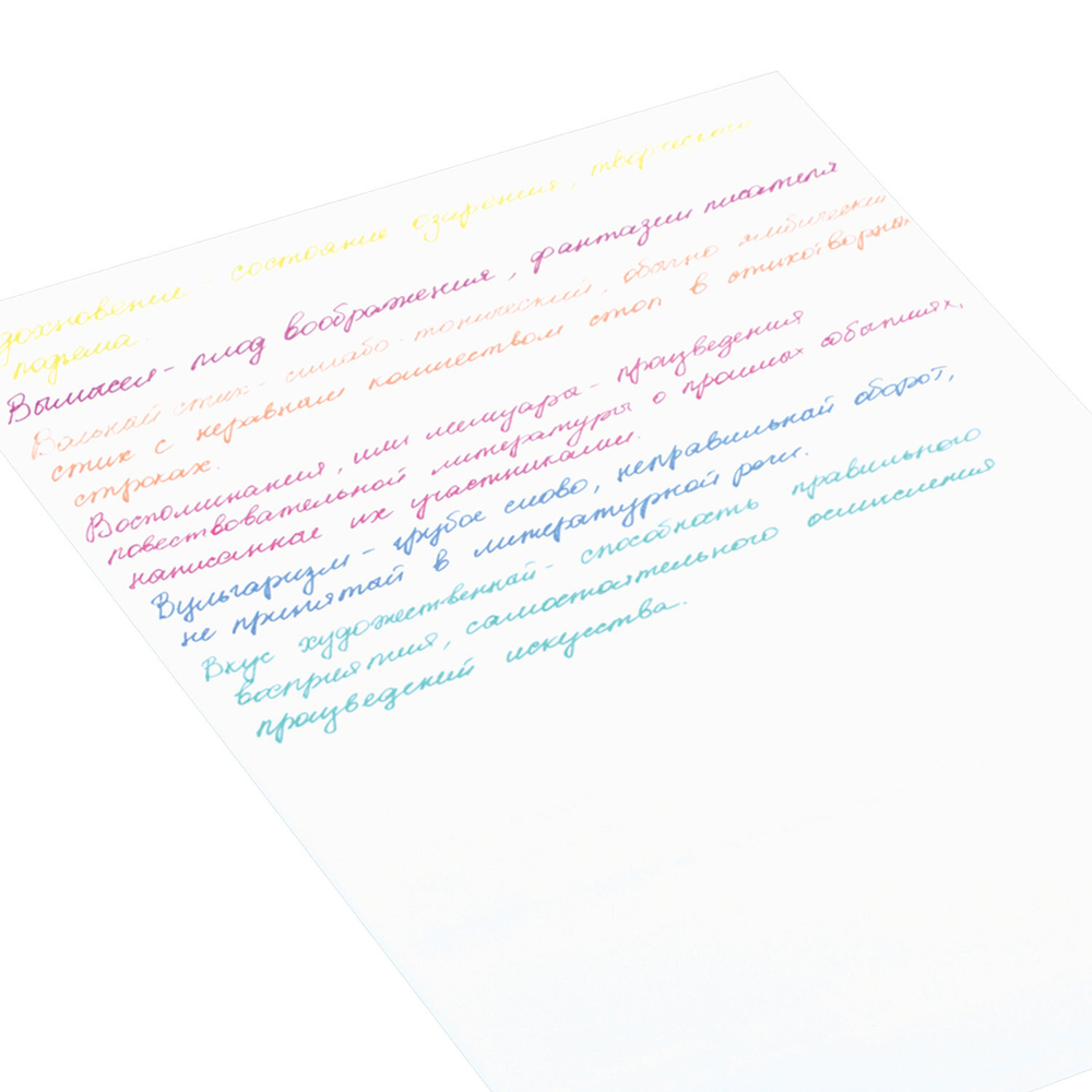 Ручки гелевые ЮНЛАНДИЯ, НАБОР 6 ЦВЕТОВ, МЕТАЛЛИК, с печатью, узел 0,7 мм, линия письма 0,5 мм, 142801