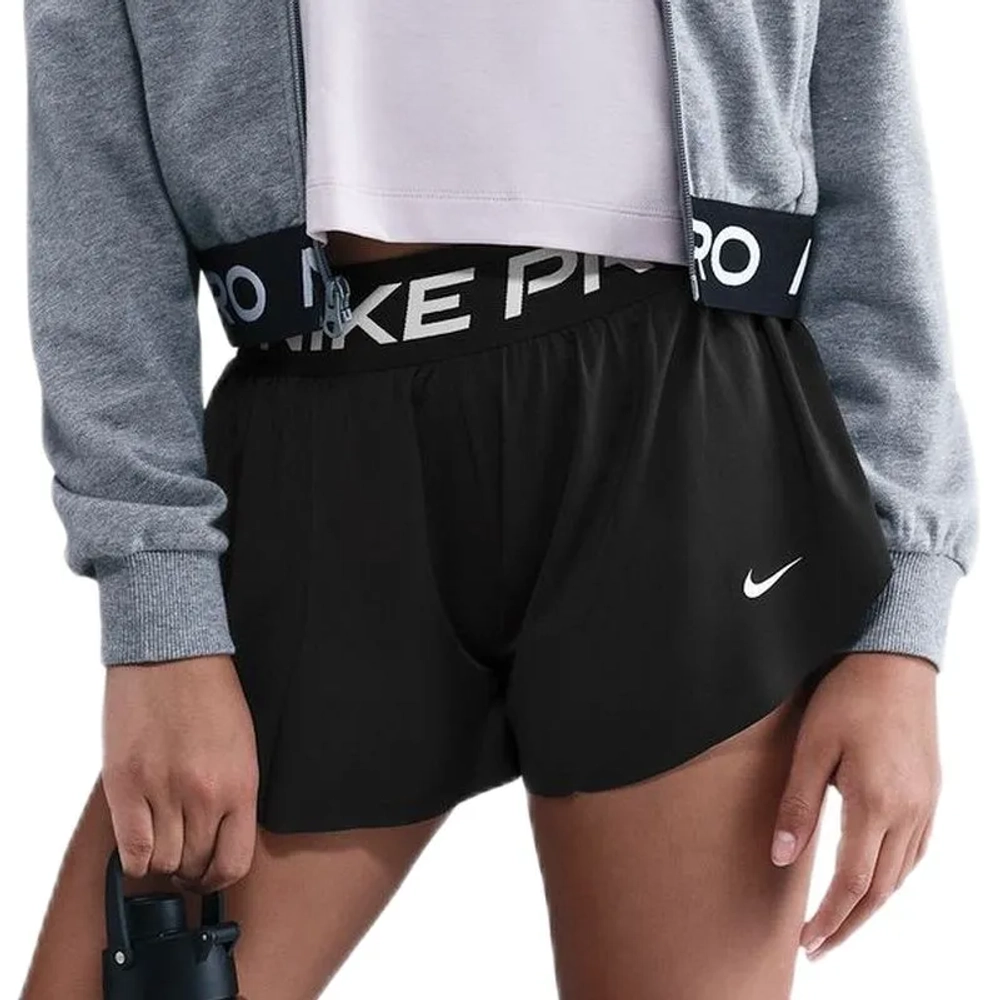 Детские шорты Nike Kids Pro Dri-Fit 2in1 - black/black/white